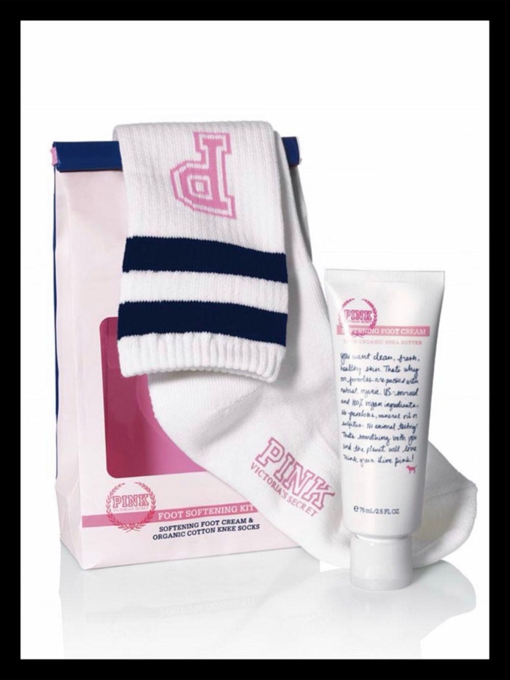 💕ⓅⒾⓃⓀ ⓋⓈ Y2K Collectible Foot Softening Kit Socks + Cream Gift Set NEW💕